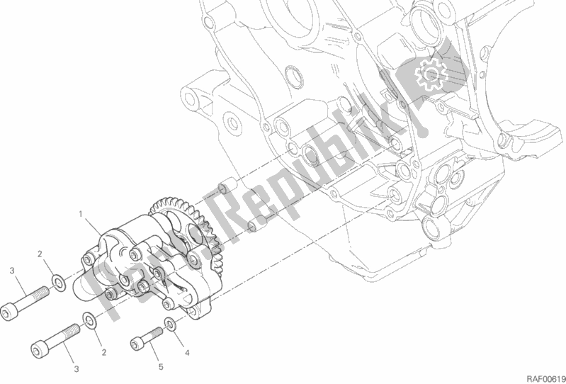 Todas as partes de Bomba De óleo - Filtro do Ducati Multistrada 1260 ABS Thailand 2019